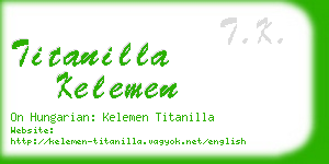 titanilla kelemen business card